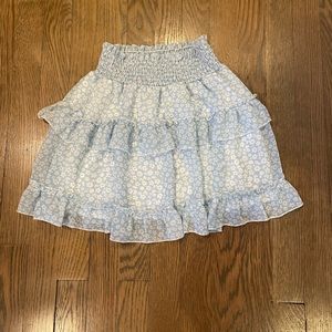 Altar’d State Blue Floral Mini Skirt Size XS